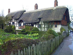 The Hathaway family cottage in Shottery, photographed by the author in 2001. (Credit: J. M. Pressley)